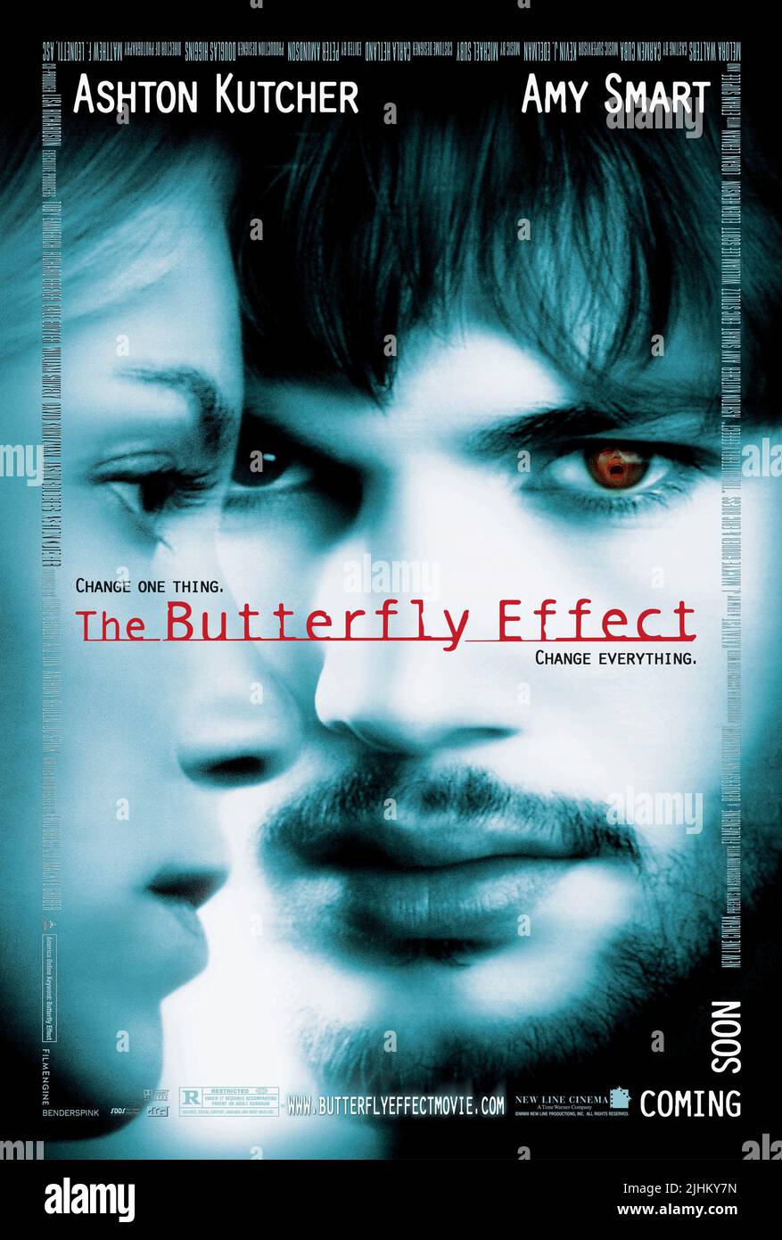 AMY SMART, ASHTON KUTCHER, THE BUTTERFLY EFFECT, 2004 Stock Photo