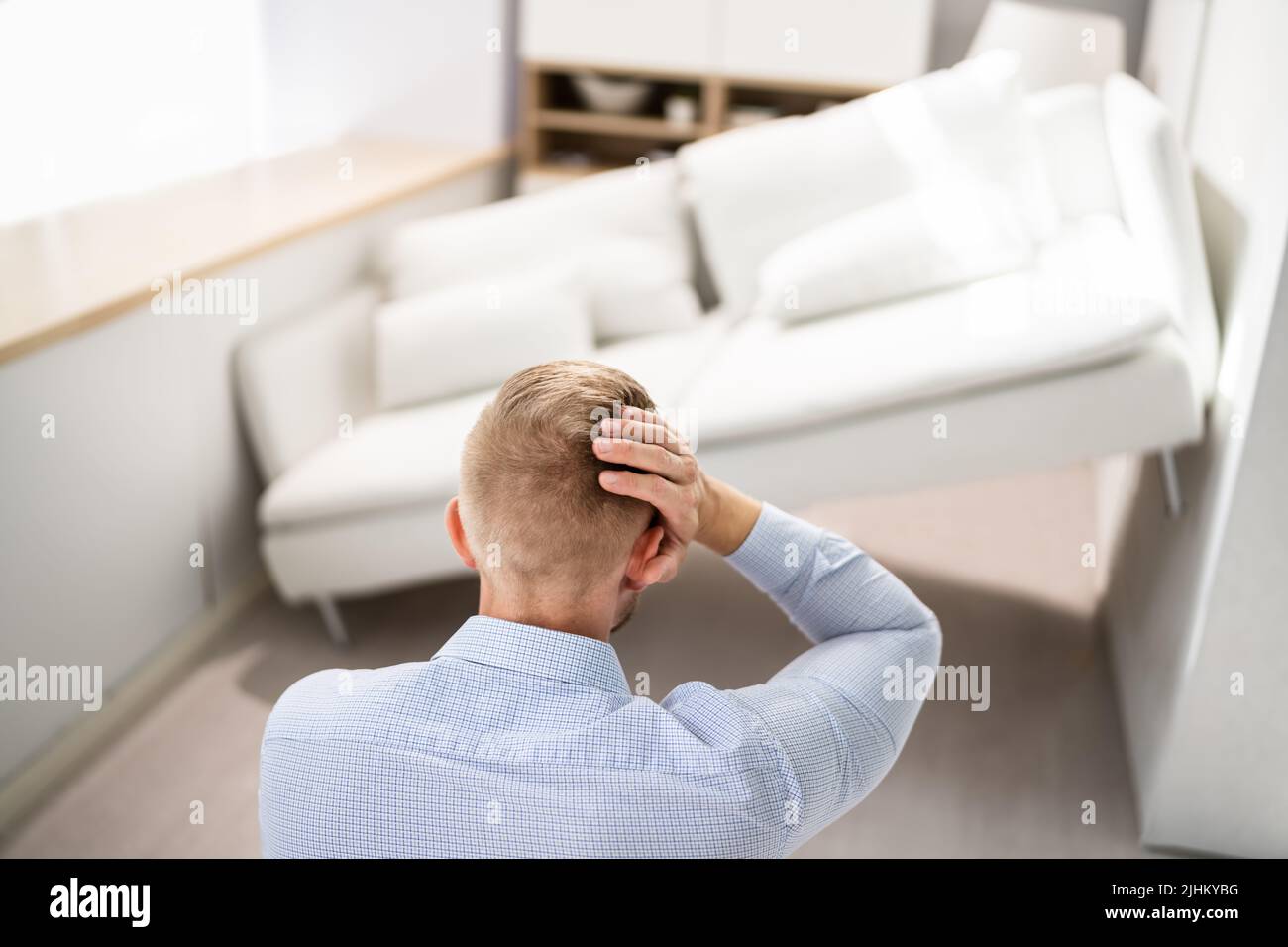 Lack Of Space Interior Design Mistake. Sofa Furniture Does Not Fit