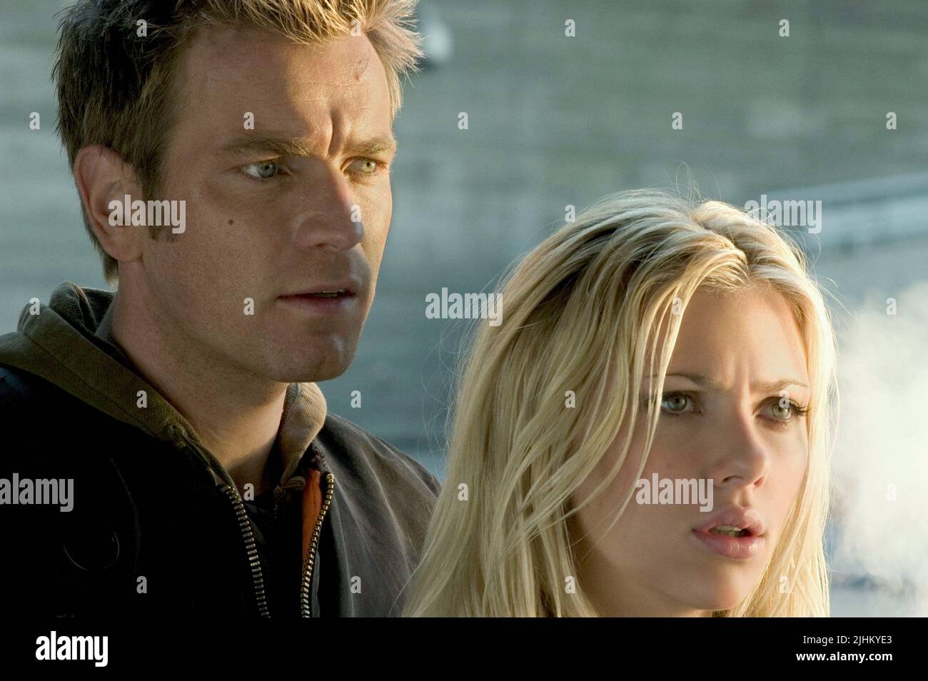 Island ewan mcgregor scarlett johansson hi res stock photography