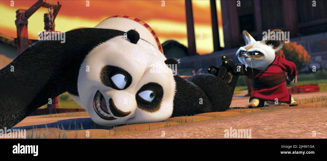 PO THE PANDA, MASTER SHIFU, KUNG FU PANDA, 2008 Stock Photo