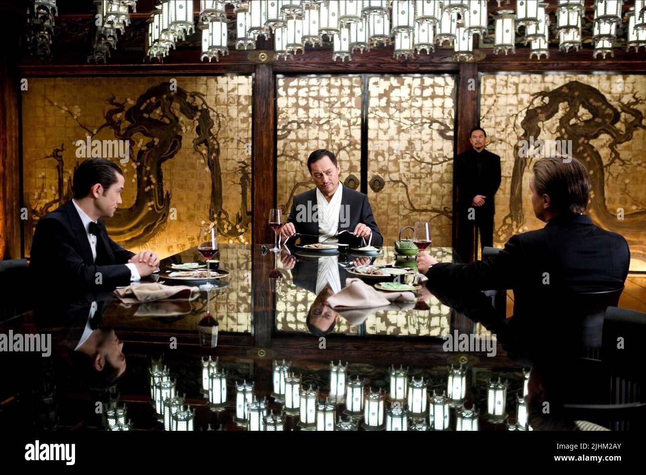 JOSEPH GORDON-LEVITT, KEN WATANABE, LEONARDO DICAPRIO, INCEPTION, 2010 Stock Photo