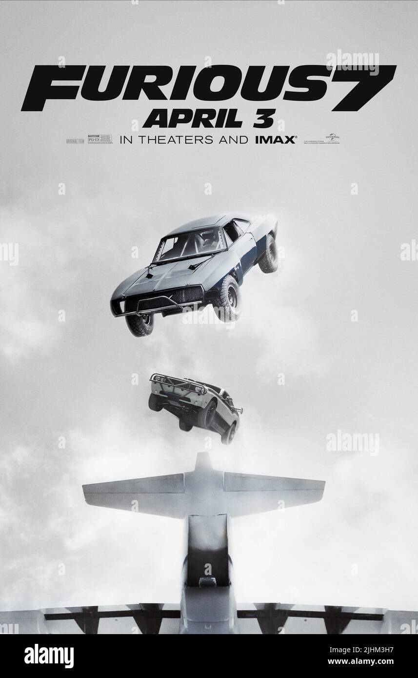 MOVIE POSTER, FAST and FURIOUS 7, 2015 Stock Photo Alamy