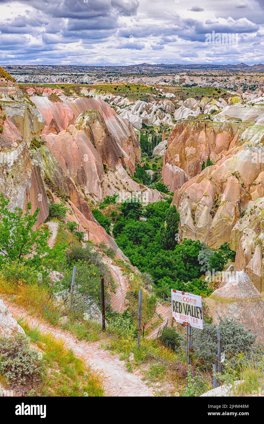 entrance to the red valley in turkey, top view Stock Photo Alamy