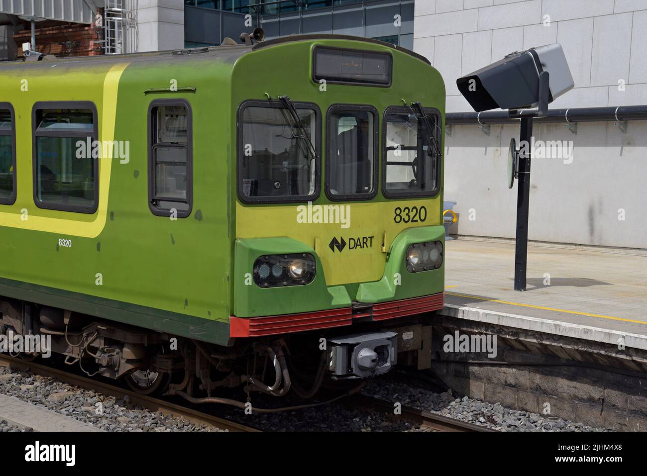 A DART Dublin Area Rapid Transit 8300 class train at Dublin Pearse