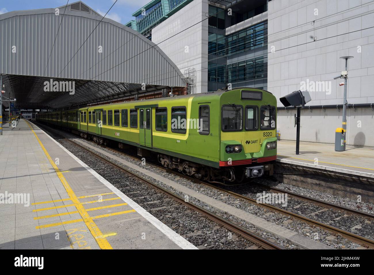 A DART - Dublin Area Rapid Transit - 8300 class train at Dublin Pearse  Station, Dublin, Ireland, July 2022 Stock Photo - Alamy