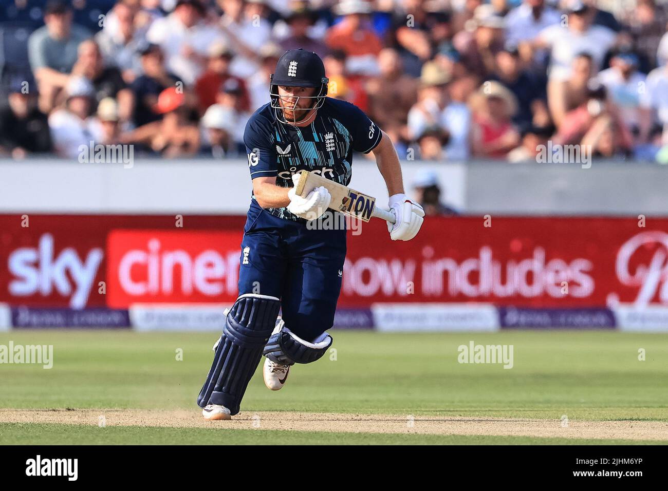 Jonny Bairstow of England makes a run during the game Stock Photo