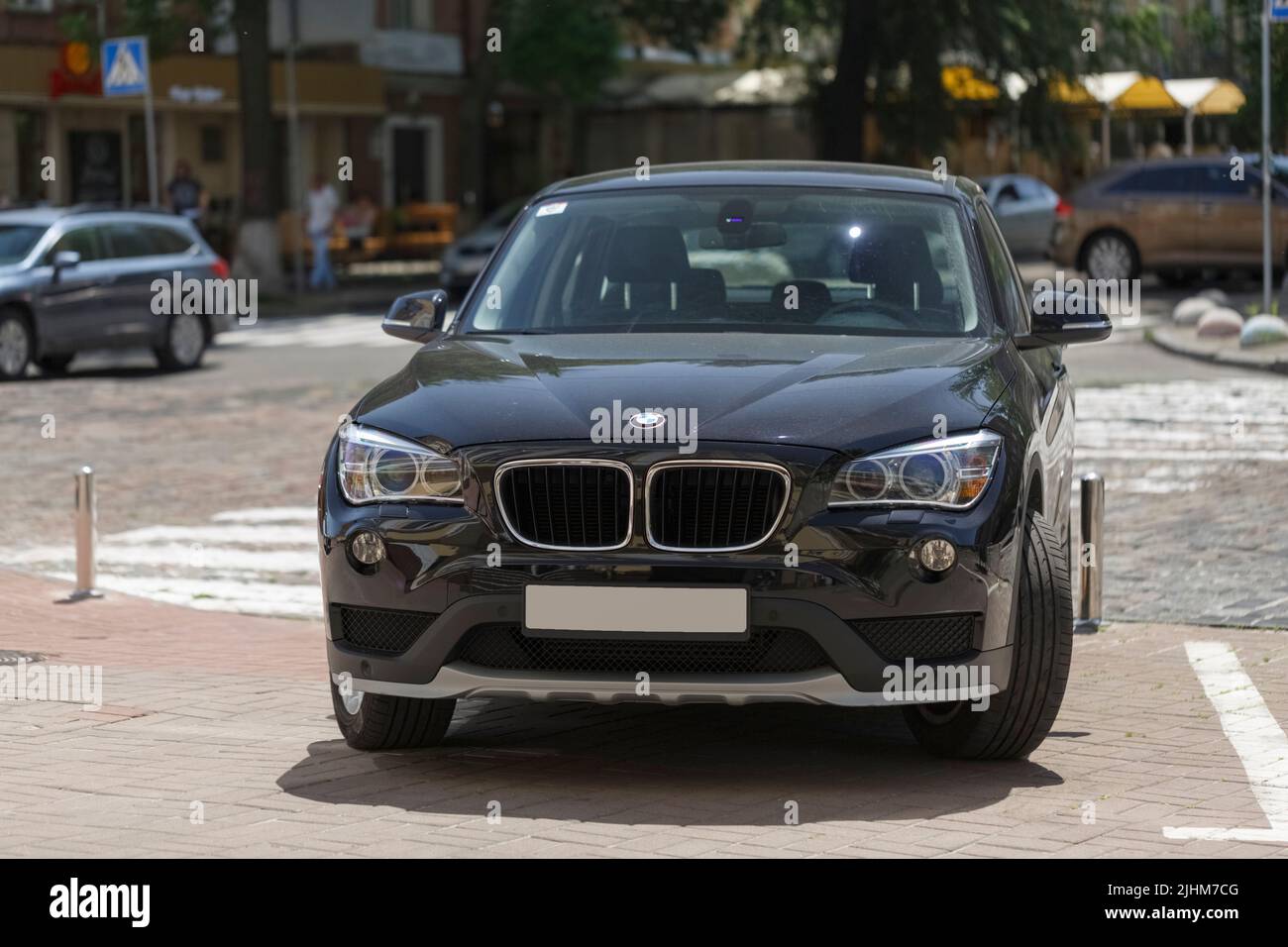 09.06.2020, Kyiv, Ukraine, BMW car on city street, close-up Stock Photo