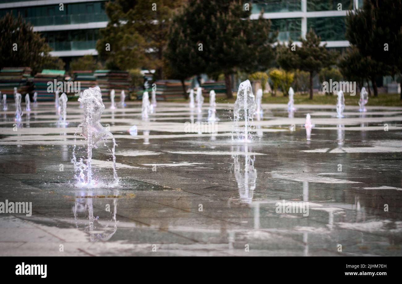Beautiful fountains in the park of Batumi town. Georgia Stock Photo - Alamy