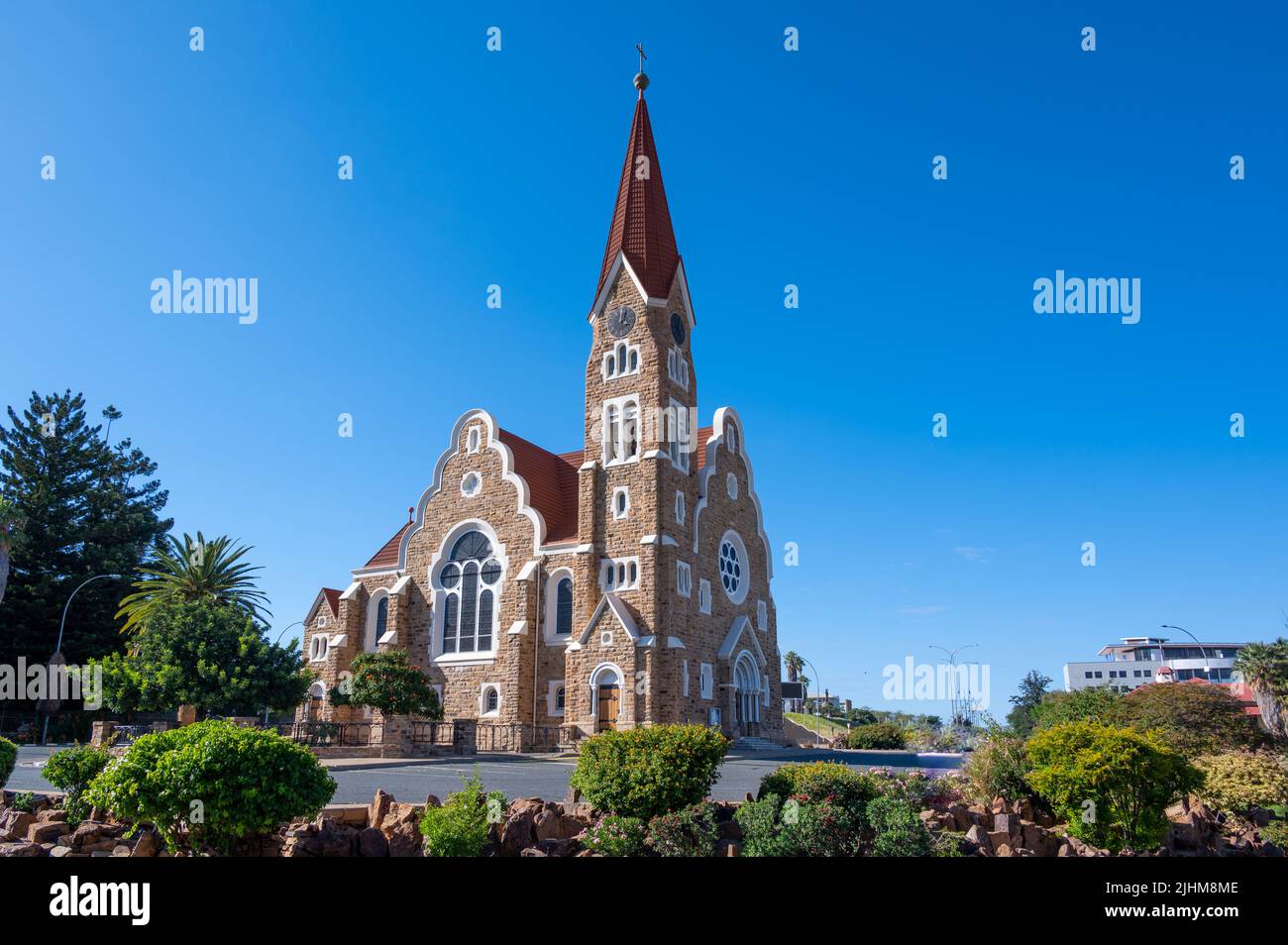 Christ Church in Windhoek, Namibia on a sunny day Stock Photo