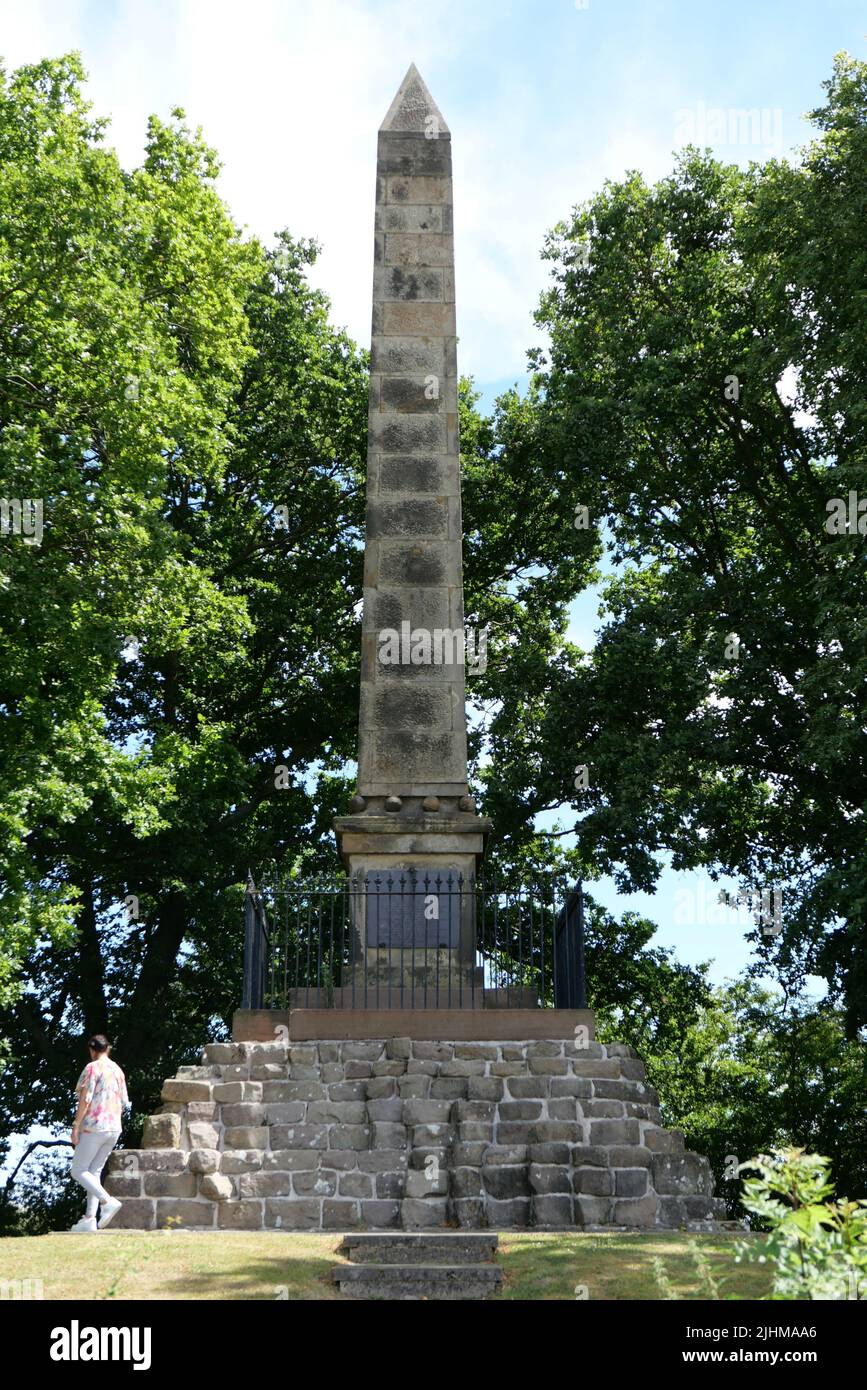 Obelisk Monument , Naseby, Leicestershire. Stock Photo