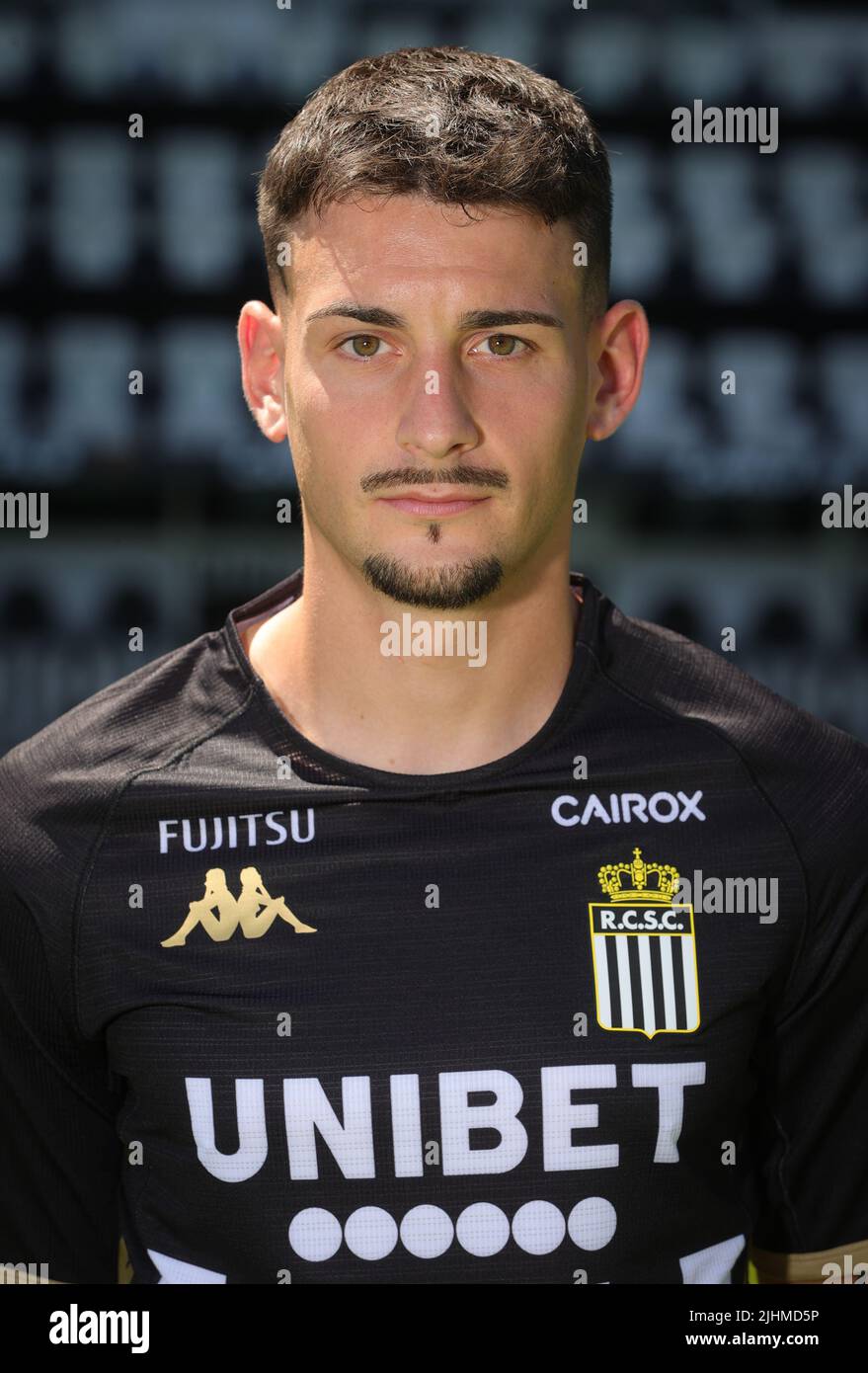 Charleroi's Stefan Knezevic poses for the photographer at the 20222023 photoshoot of Belgian