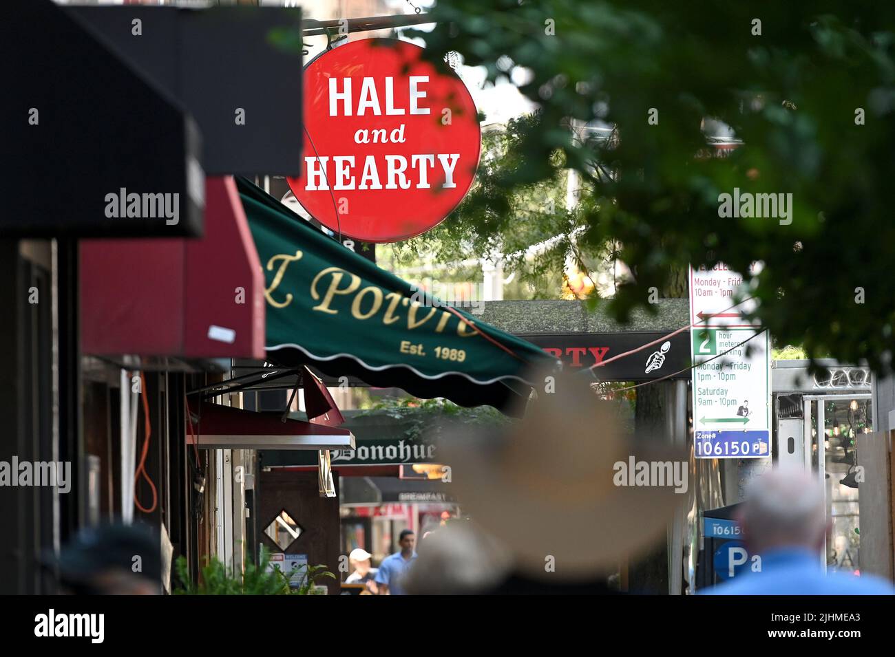 Signage for “Hale & Hearty” soupandsandwich shops that have