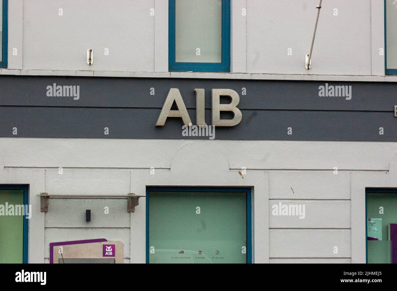 Bantry West Cork Ireland,  Tuesday 19 Jul 2022; AIB has announced  that it is to make 70 branches nation wide., cashless. These include Castletownbere, Kinsale, Dunmanway and 9 other branches in Cork. The bank, which is to expand it's business with An Post,  has said, however, that no branches are going to close. West Cork TD, Michael Collins(IND) has said this is a retrograde step by AIB HQ to Our rural towns and branches and to their staff and customers. Credit; ED/Alamy Live News Stock Photo