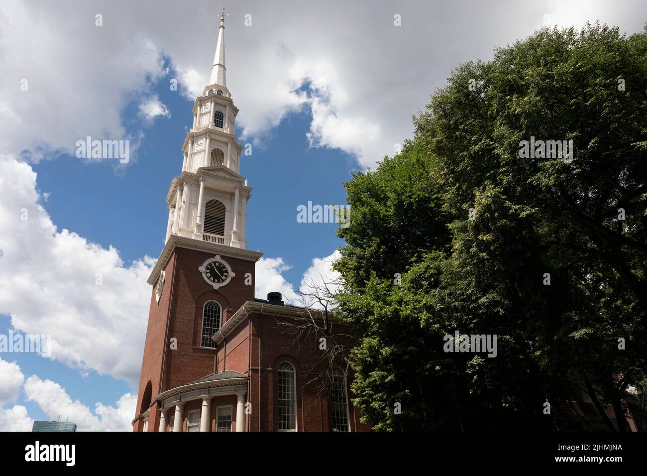 Park Street Church, Freedom Trail, Boston, Massachusetts Stock Photo
