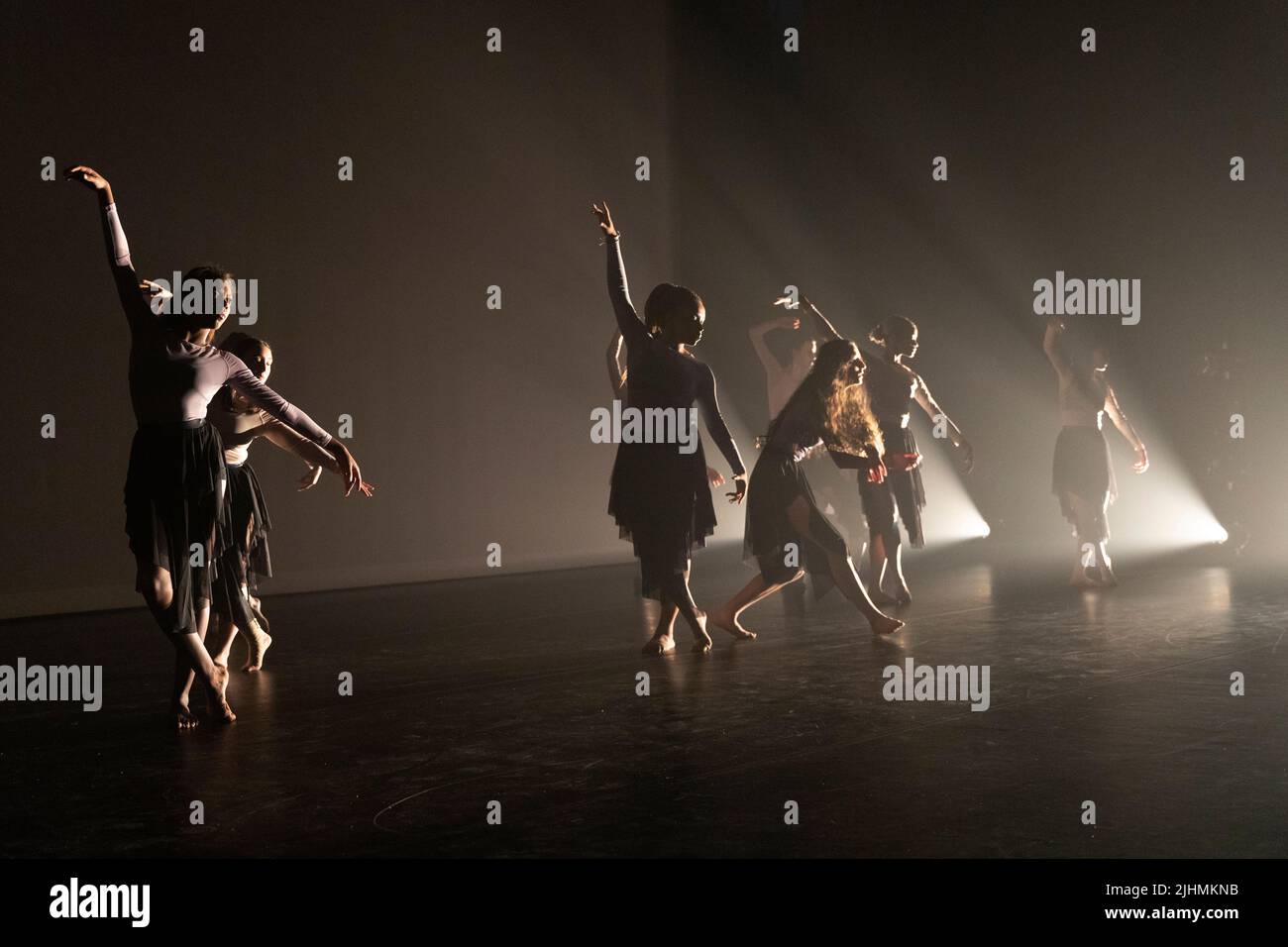 American High School drama theater performance Stock Photo