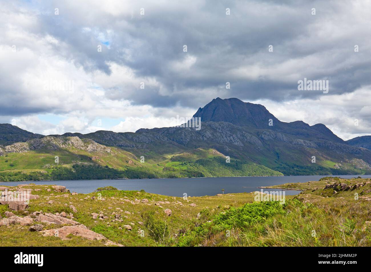 Slioch and Loch Maree, Wester Ross, Scotland Stock Photo