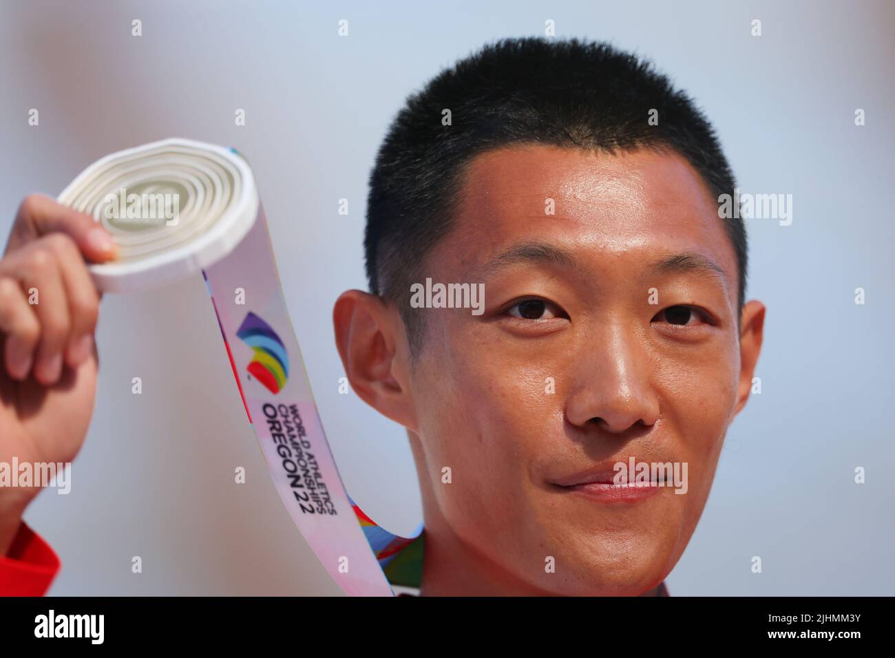 Hayward Field, Eugene, Oregon, USA. 17th July, 2022. Wang Jianan (CHN