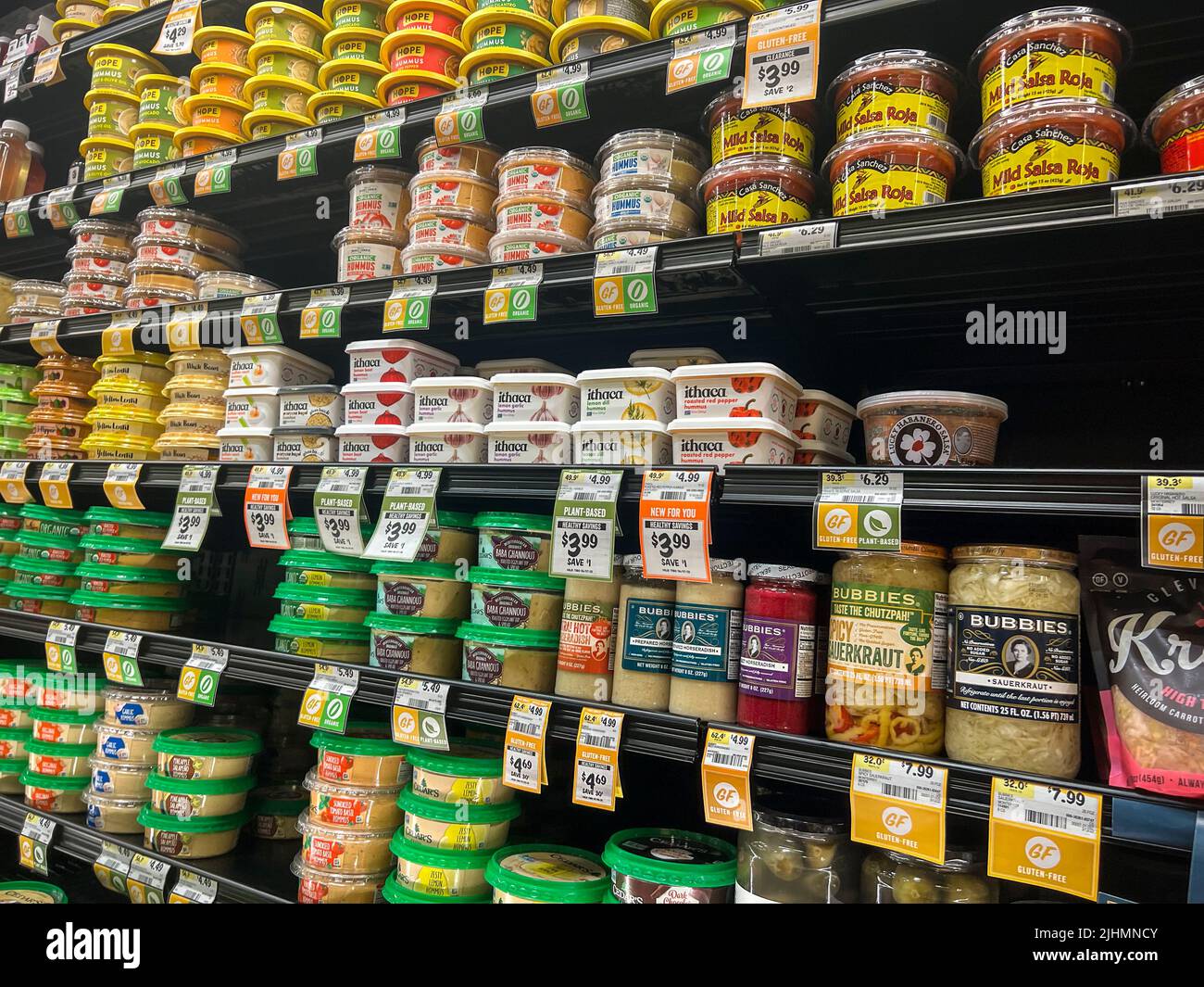 Mill Creek, WA USA circa June 2022 Angled view of various dips for