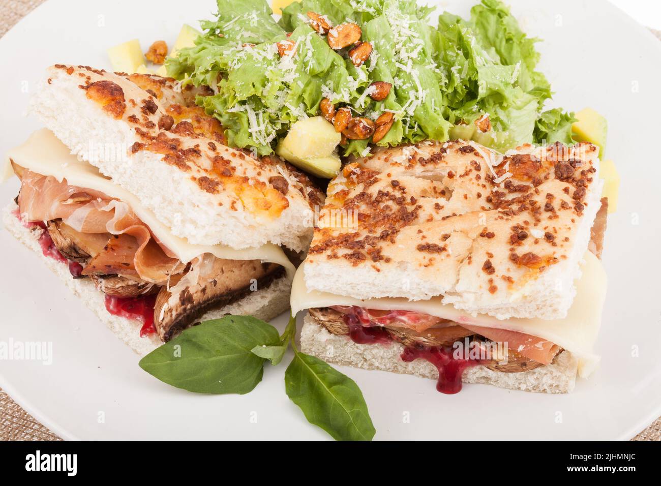 Delicious and healthy gourmet sandwich Stock Photo Alamy