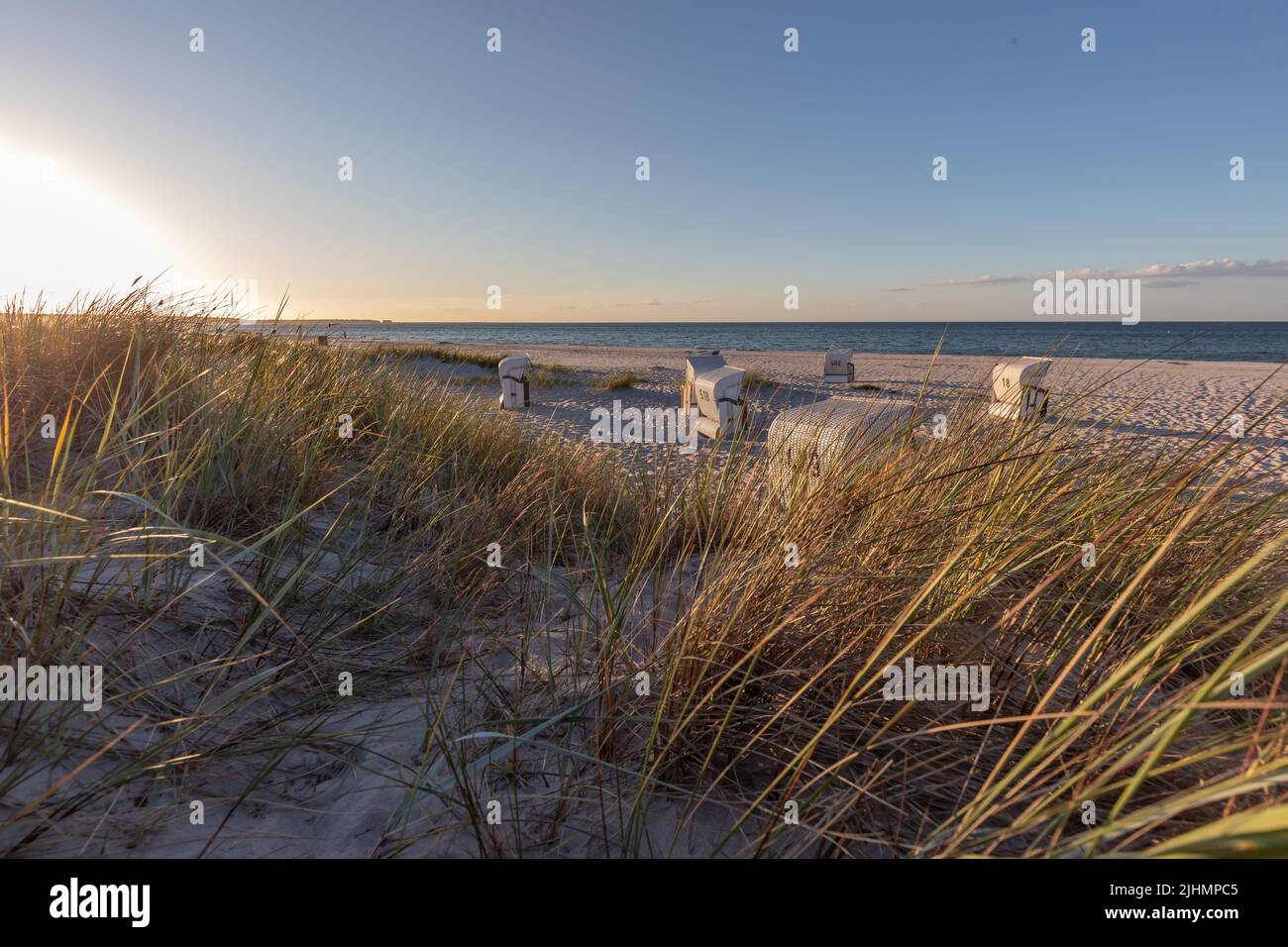 evening mood on the baltic sea beach Stock Photo