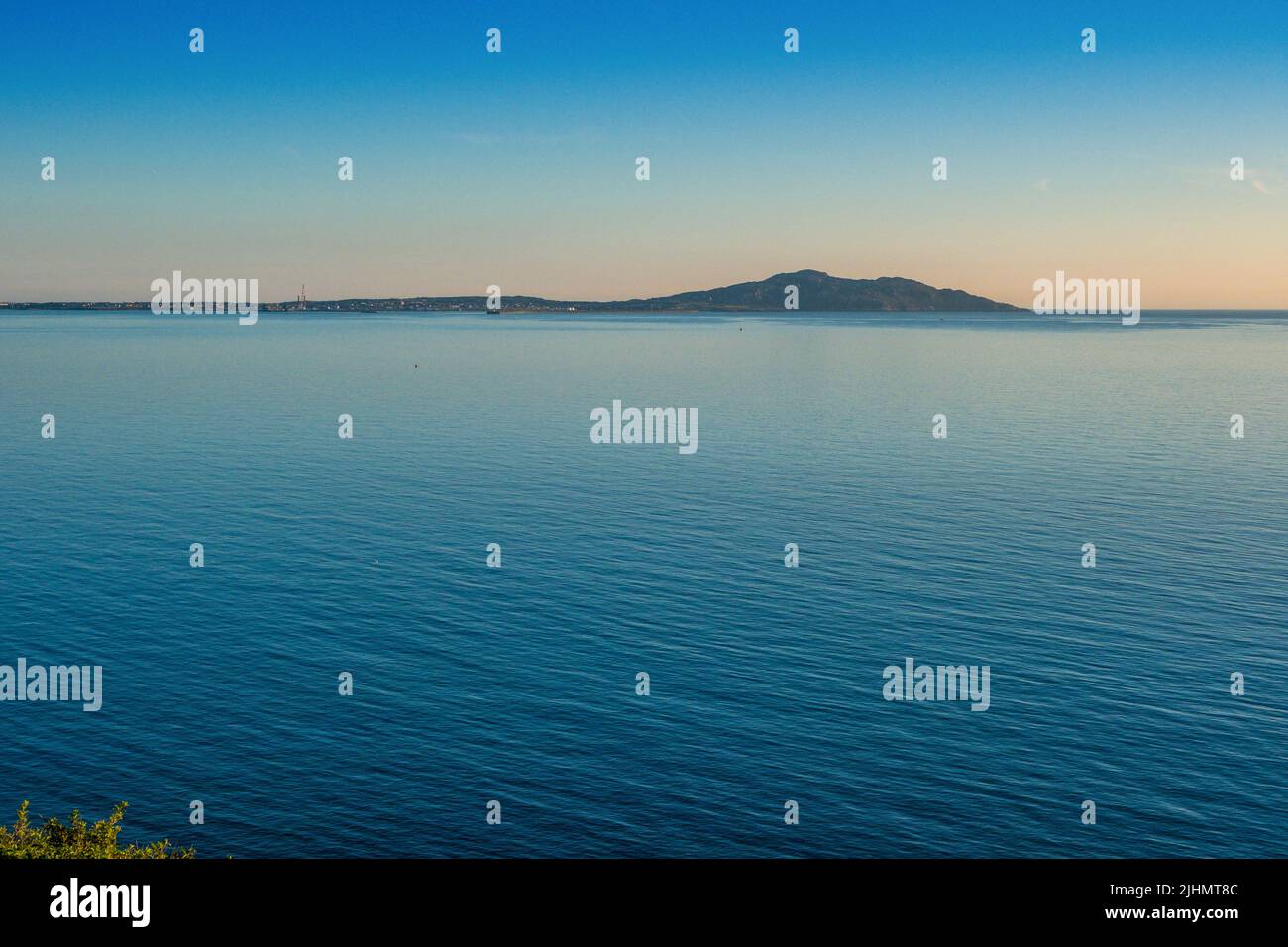 Holyhead bay with Holyhead Mountain in distance, Anglesey, Wales, UK ...