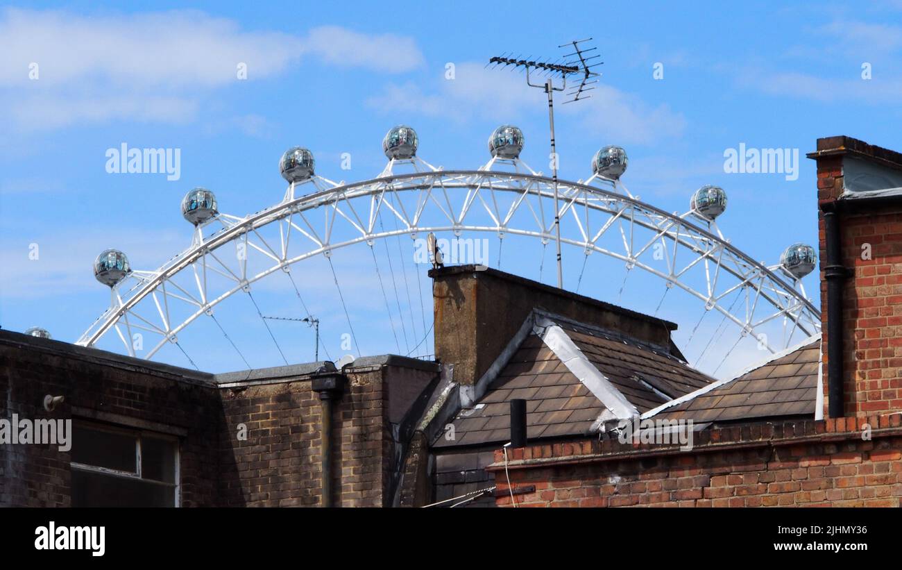 London Eye and local rooftops, London Stock Photo - Alamy