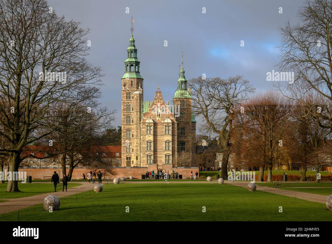 View of The Rosenborg Palace from the city of Copenhagen, Denmark Stock Photo ...