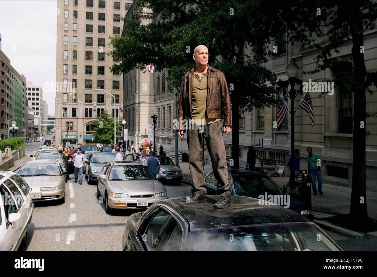 BRUCE WILLIS, LIVE FREE OR DIE HARD, 2007 Stock Photo