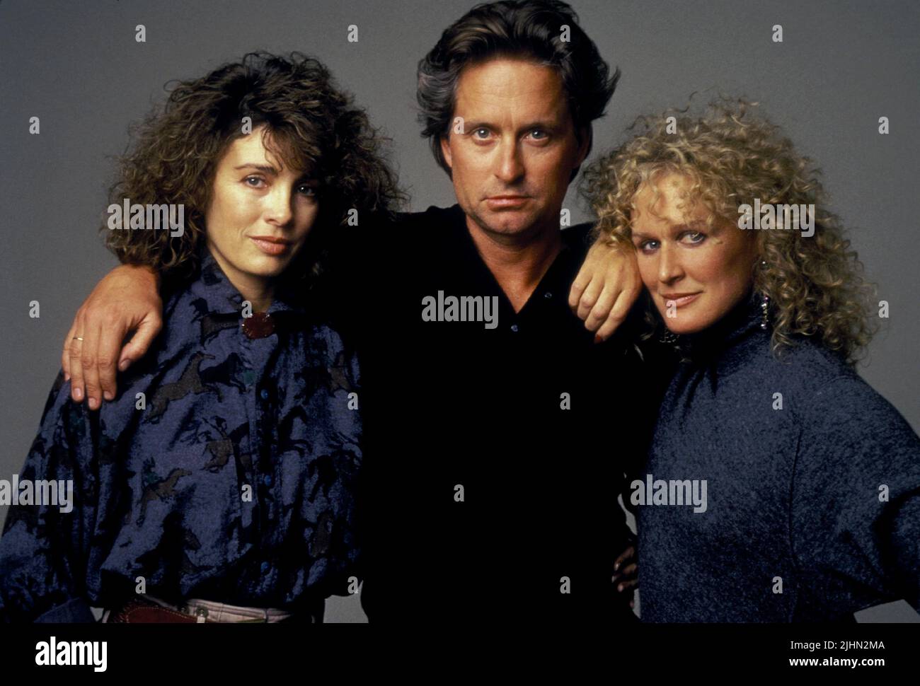 ANNE ARCHER, MICHAEL DOUGLAS, GLENN CLOSE, FATAL ATTRACTION, 1987 Stock Photo