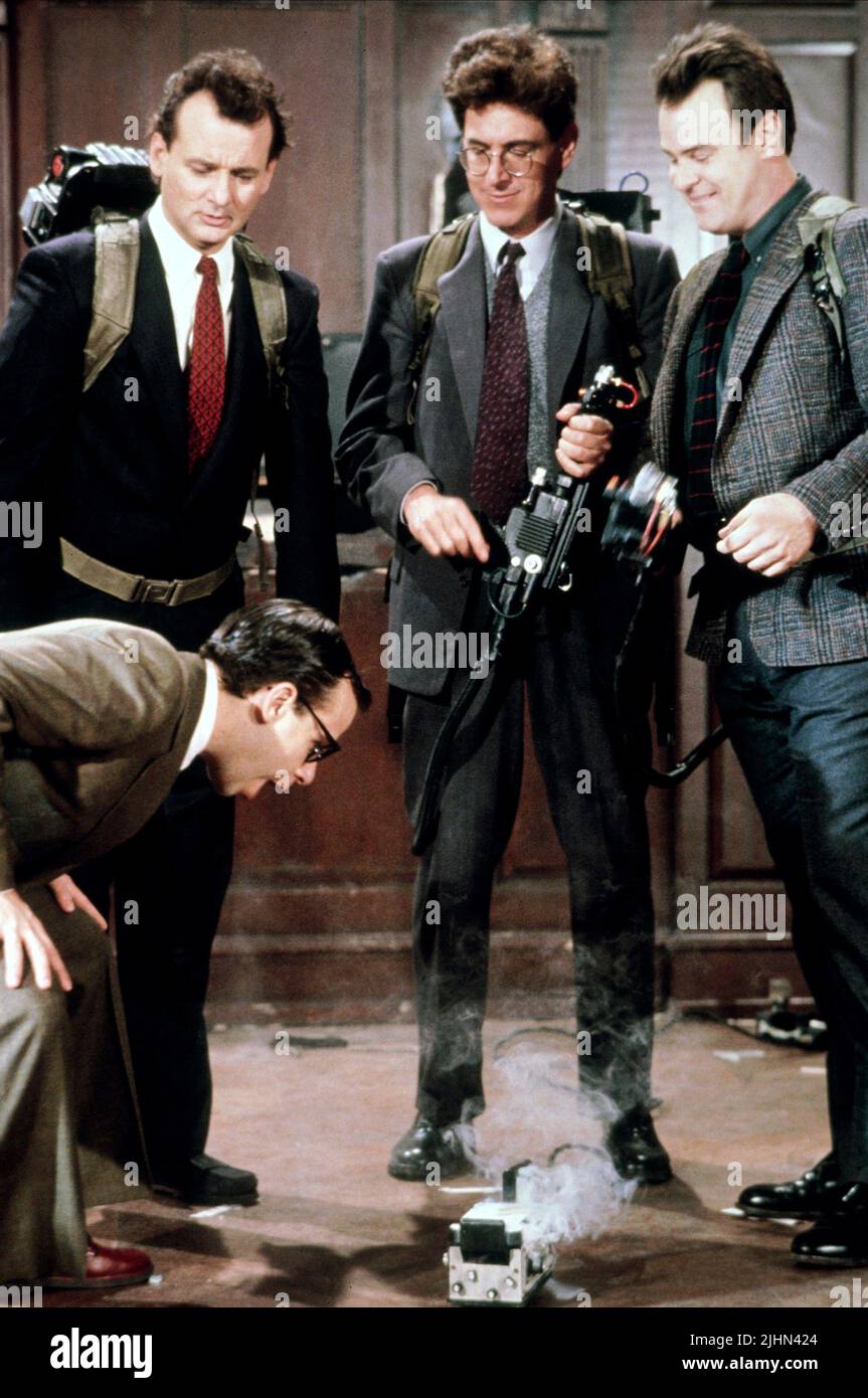 RICK MORANIS, BILL MURRAY, HAROLD RAMIS, DAN AYKROYD, GHOSTBUSTERS II, 1989 Stock Photo