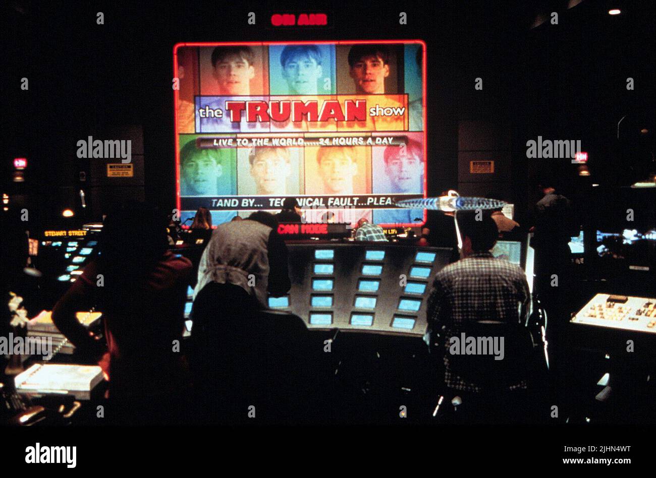 TV SHOW CONTROL ROOM, THE TRUMAN SHOW, 1998 Stock Photo