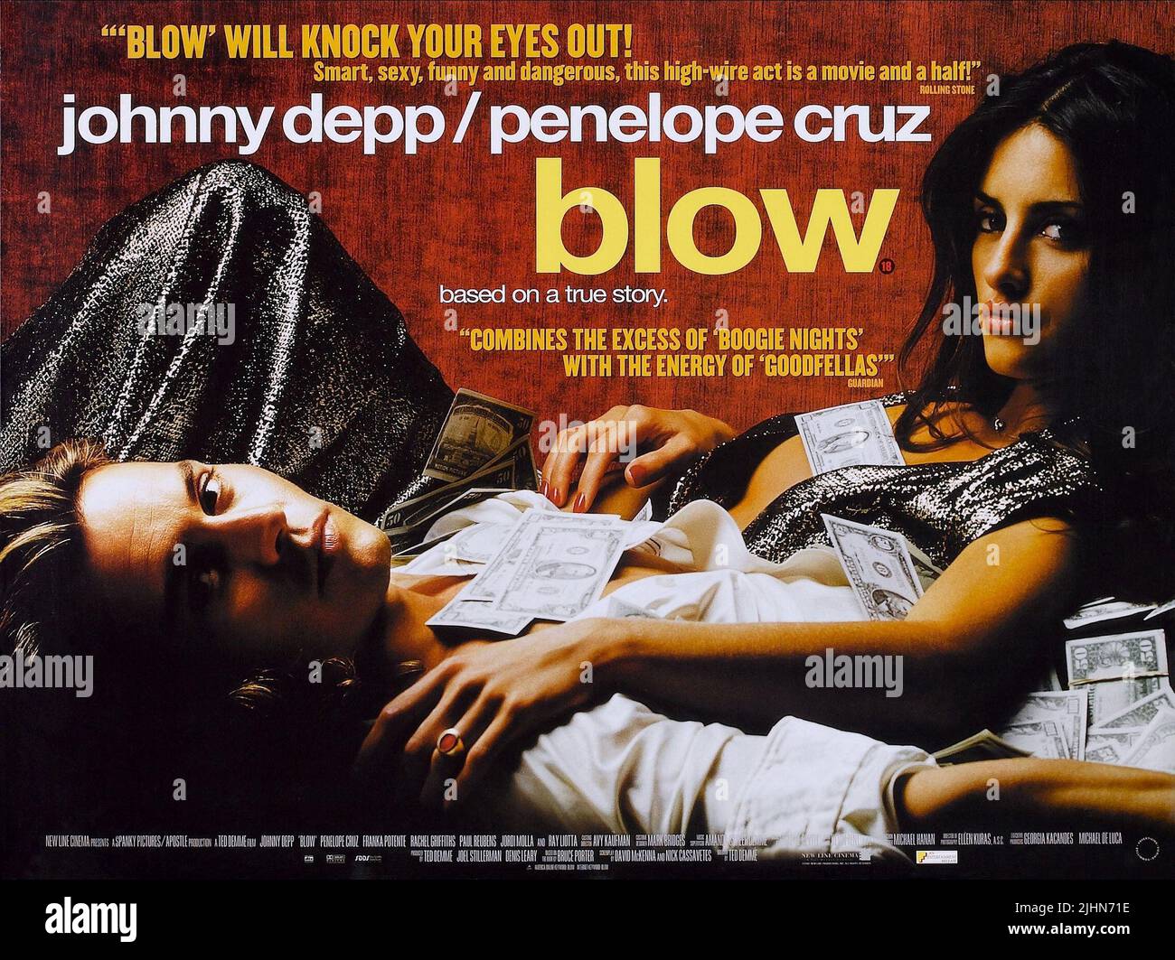 JOHNNY DEPP PENELOPE CRUZ POSTER BLOW 2001 Stock Photo Alamy