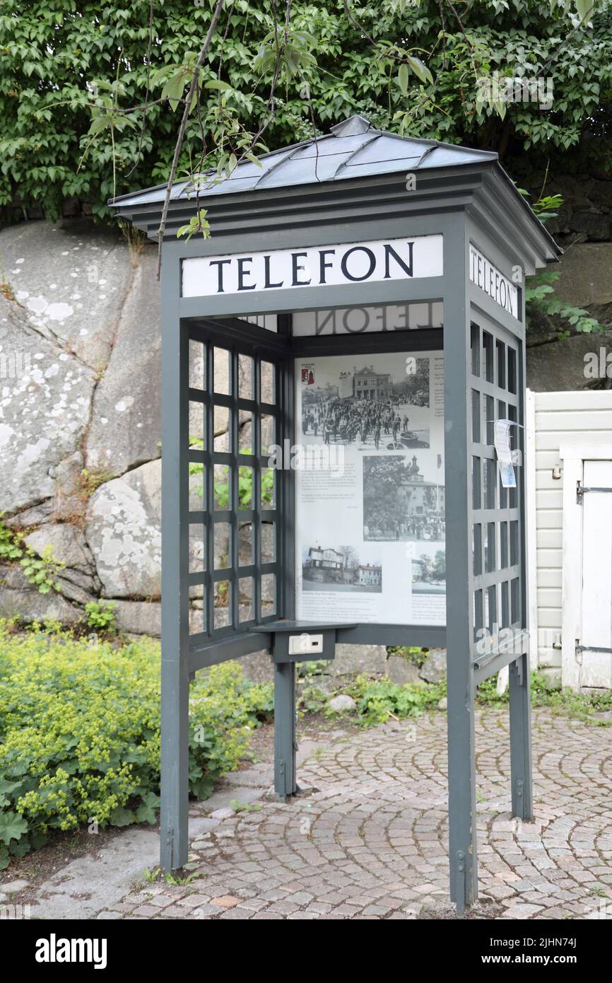 Tourist information at Vaxholm in Stockholm Stock Photo