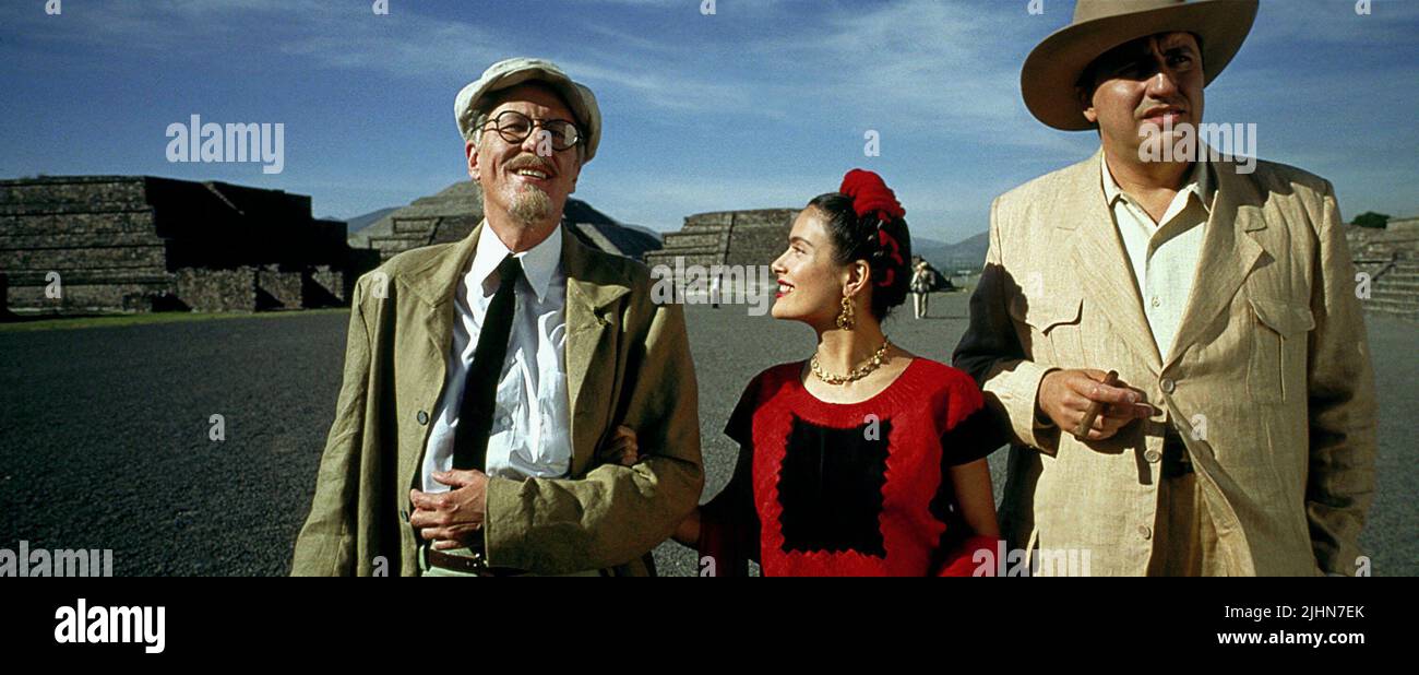 GEOFFREY RUSH, SALMA HAYEK, ALFRED MOLINA, FRIDA, 2002 Stock Photo