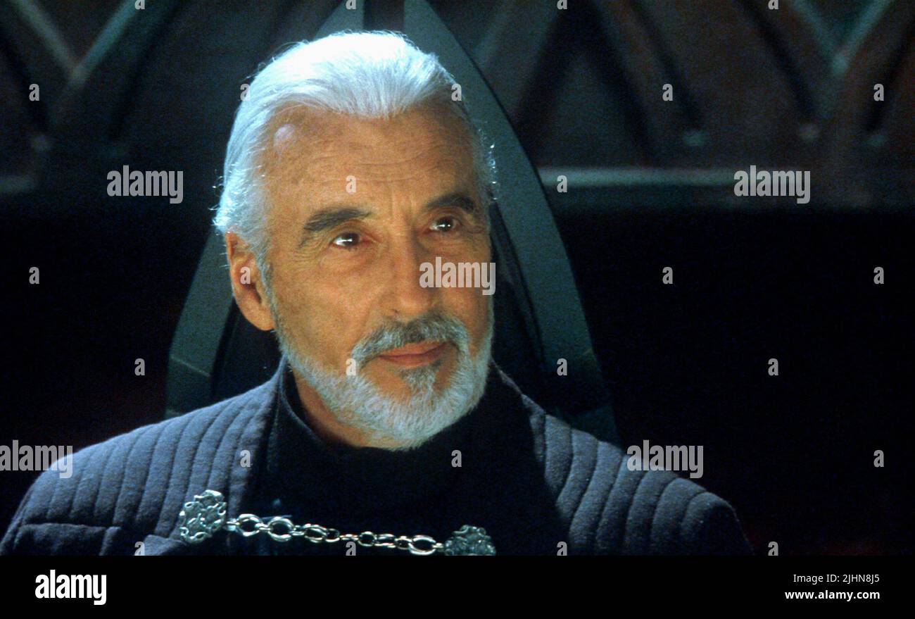 CHRISTOPHER LEE, STAR WARS: EPISODE II - ATTACK OF THE CLONES, 2002 Stock Photo