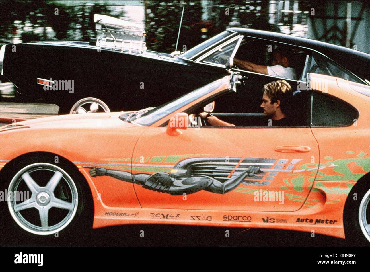 VIN DIESEL, PAUL WALKER, THE FAST AND THE FURIOUS, 2001 Stock Photo