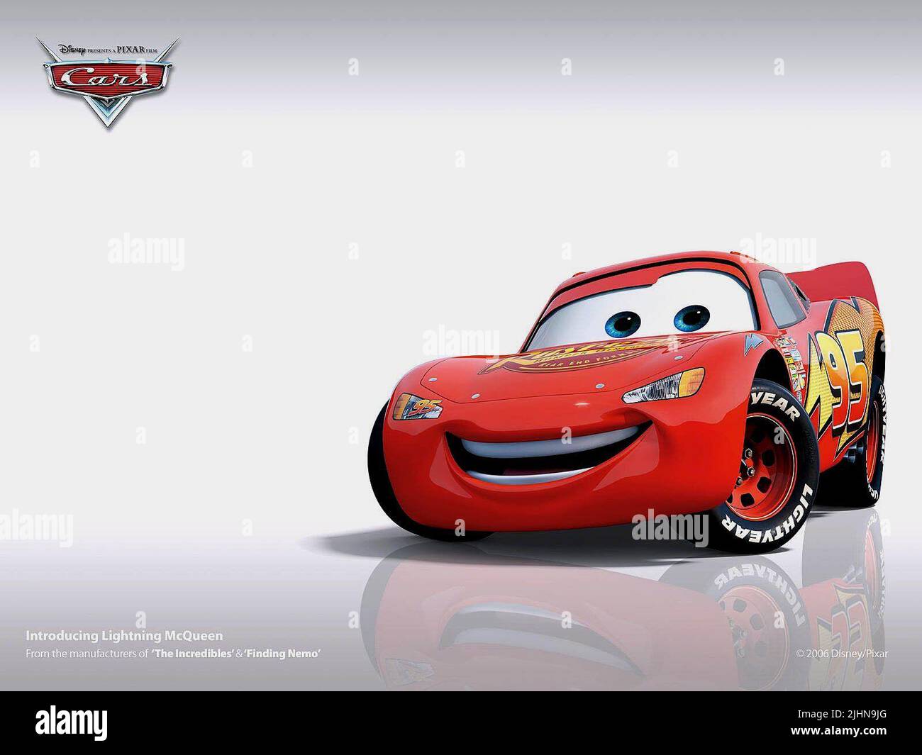 LIGHTNING MCQUEEN POSTER CARS 2006 Stock Photo Alamy