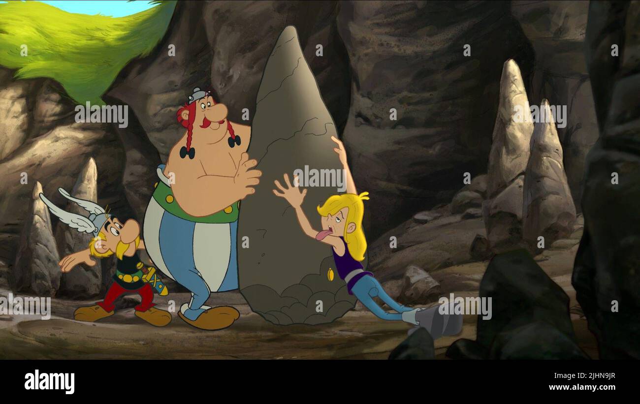 ASTERIX, OBELIX, GOUDURIX, ASTERIX AND THE VIKINGS, 2006 Stock Photo