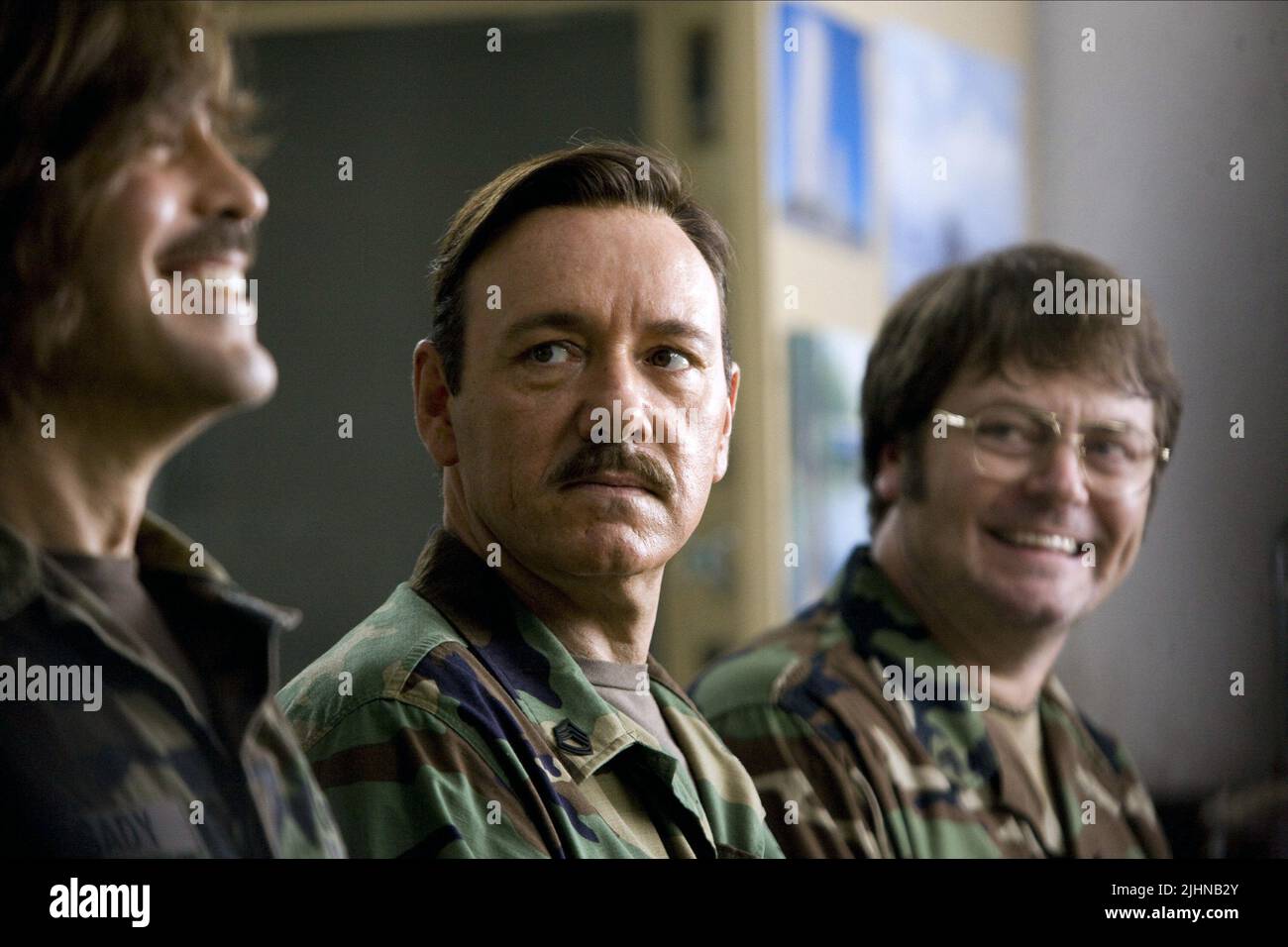 GEORGE CLOONEY, KEVIN SPACEY, NICK OFFERMAN, THE MEN WHO STARE AT GOATS, 2009 Stock Photo