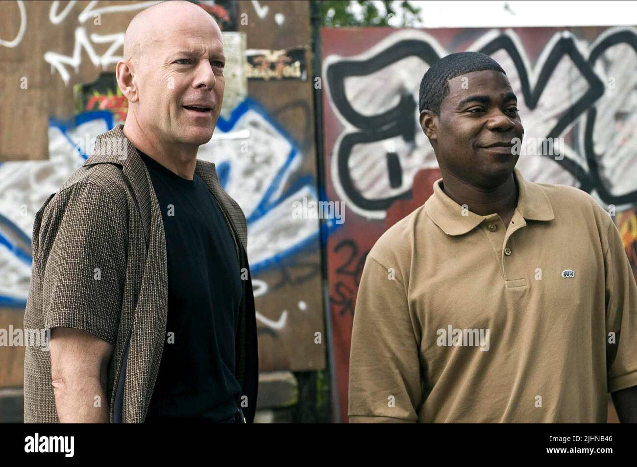BRUCE WILLIS, TRACY MORGAN, COP OUT, 2010 Stock Photo