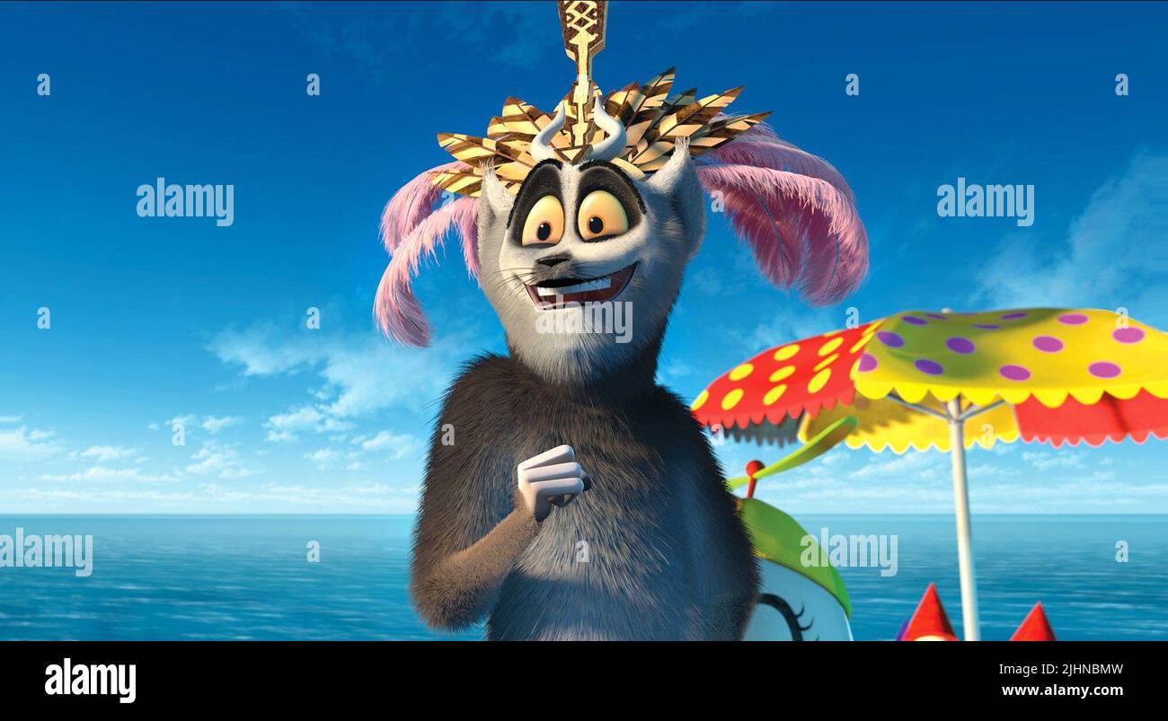 KING JULIEN XIII, MADAGASCAR 3: EUROPE'S MOST WANTED, 2012 Stock Photo