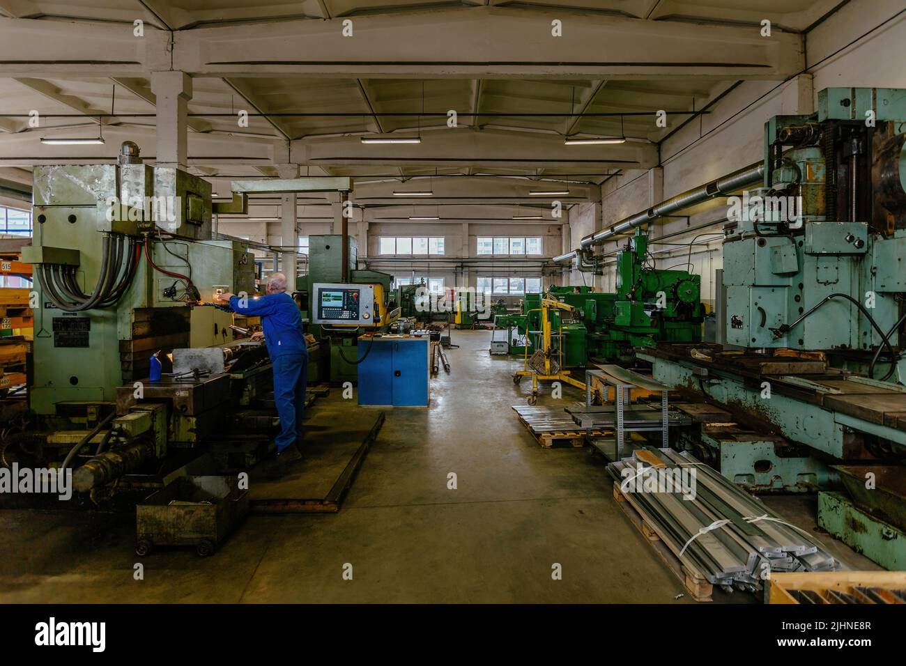 Industrial machine tools inside metalworking Stock Photo Alamy