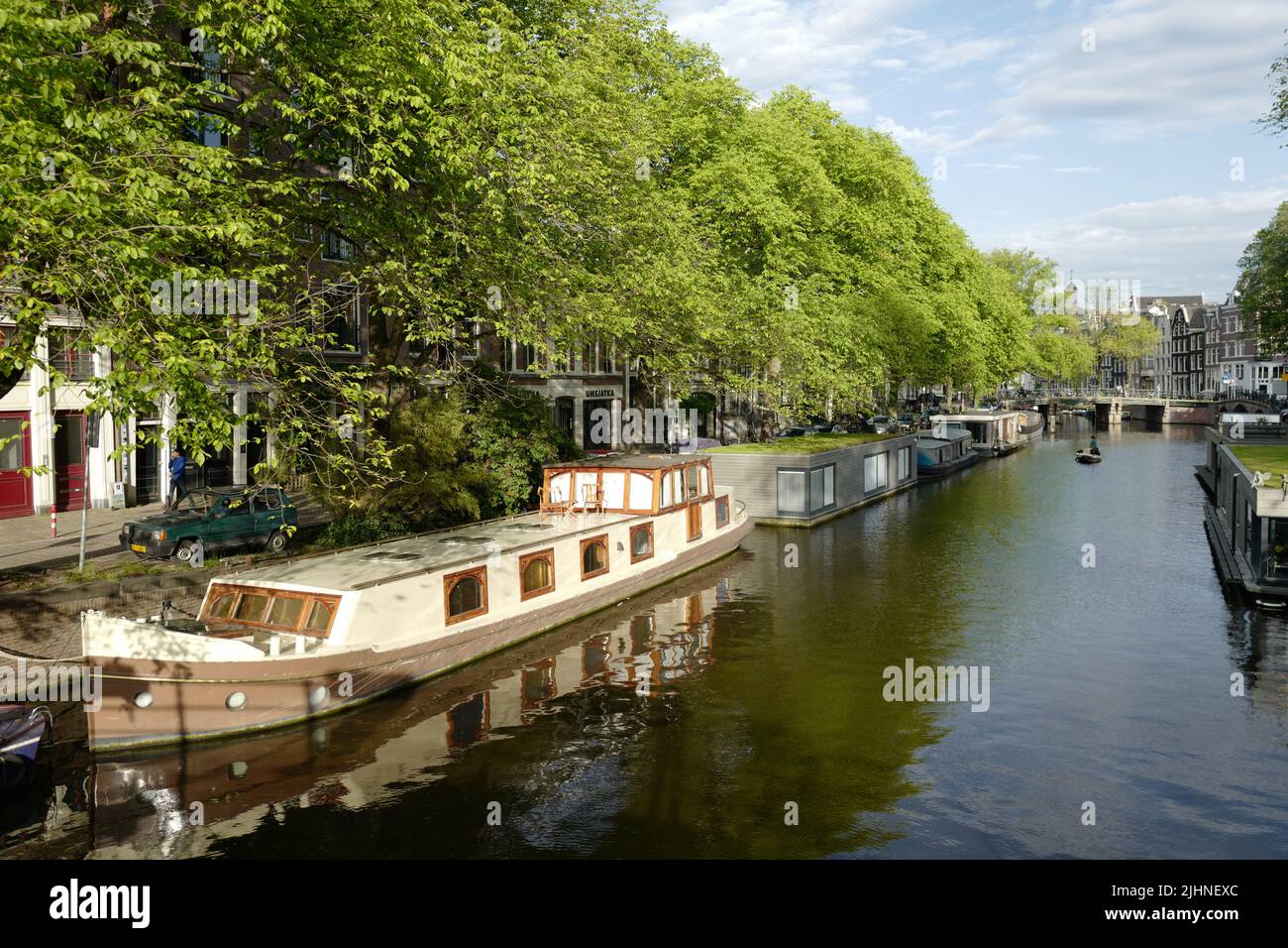 View of the Brouwersgracht in Amsterdam Stock Photo