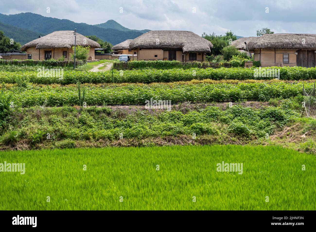 Hahoe traditional Folk Village in Andong South Korea, UNESCO site, on ...