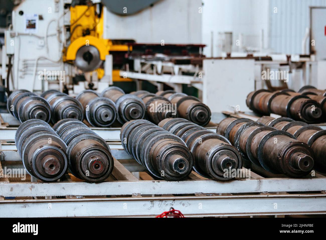 Rolling mill machinery for sheet metal hires stock photography and