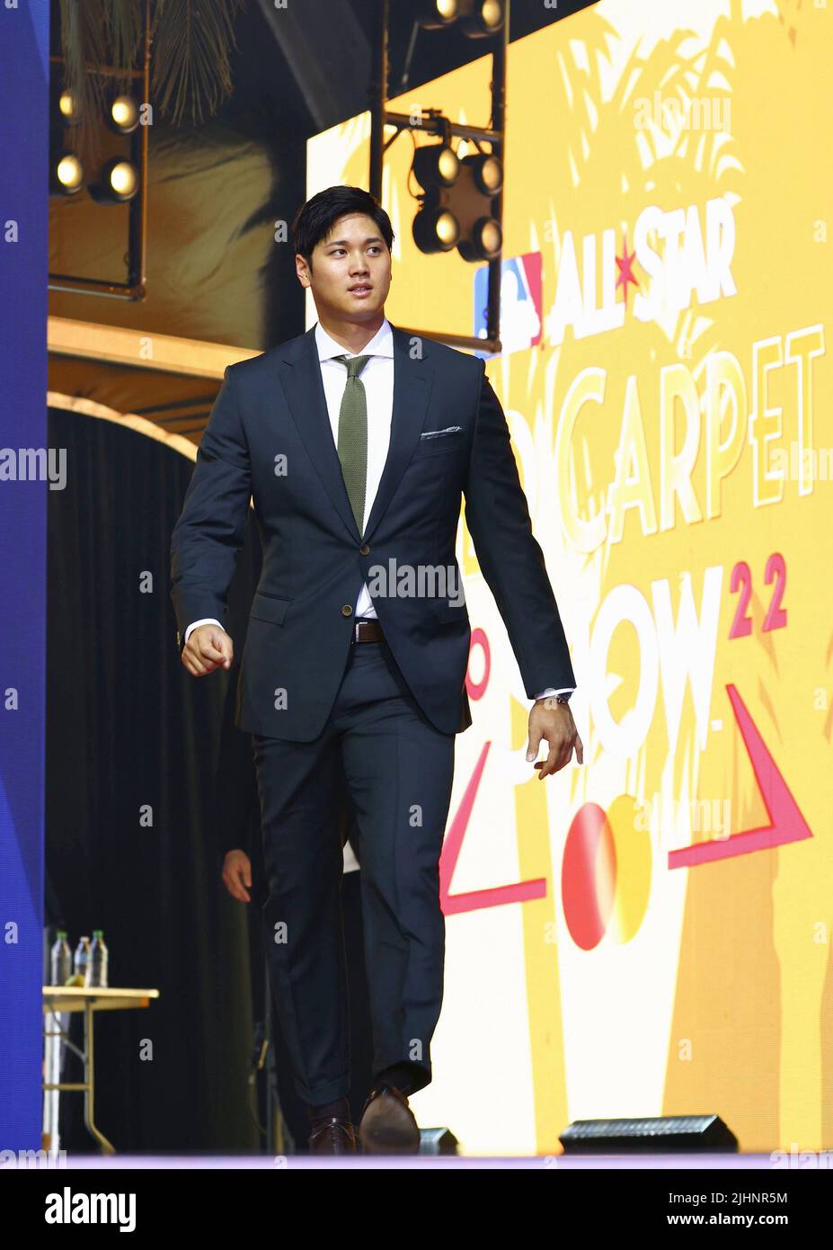 Dodger Stadium, Los Angeles, July 19, 2022, Los Angeles Angels two-way  player Shohei Ohtani appears in the Red Carpet Show before the MLB All-Star  baseball game on July 19, 2022, at Dodger