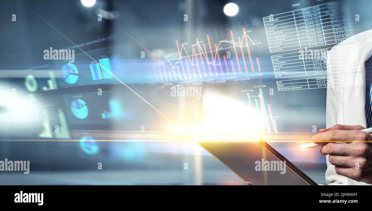 Business and innovation concept . Mixed media Stock Photo - Alamy