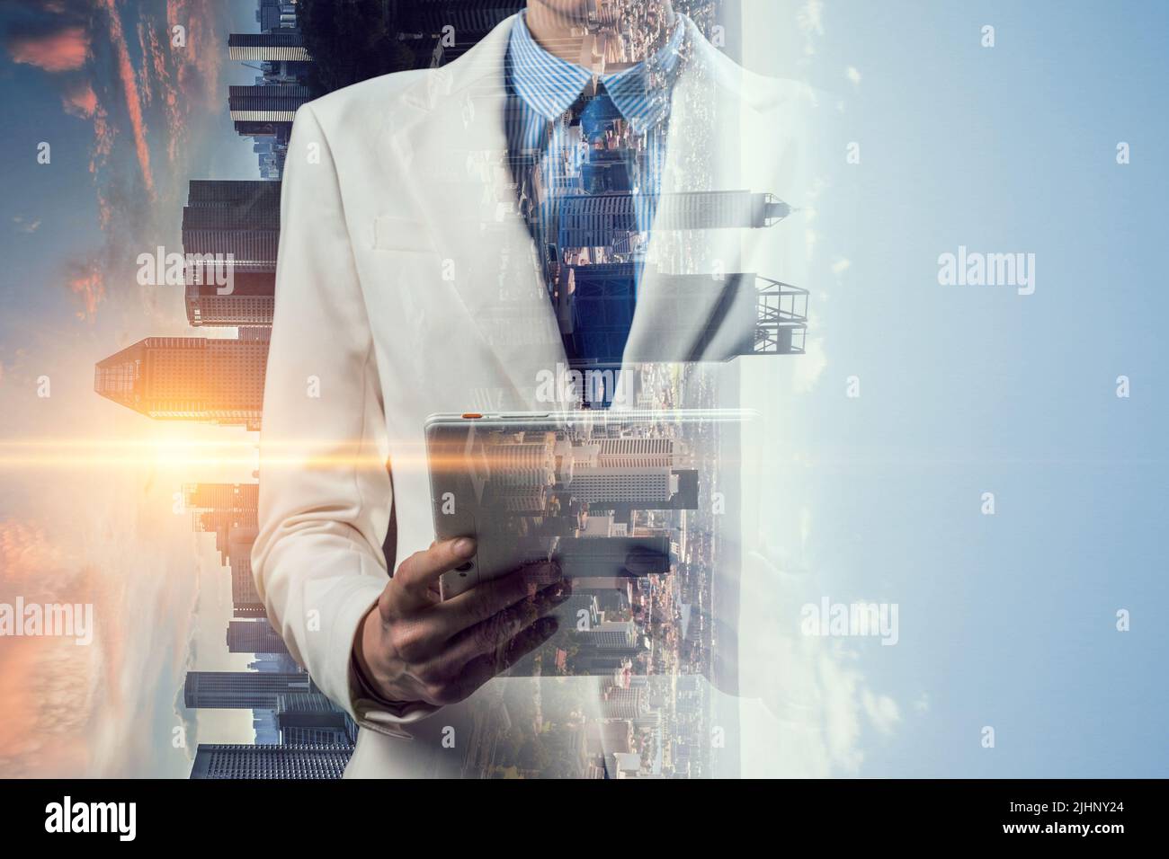 Business and innovation concept . Mixed media Stock Photo - Alamy