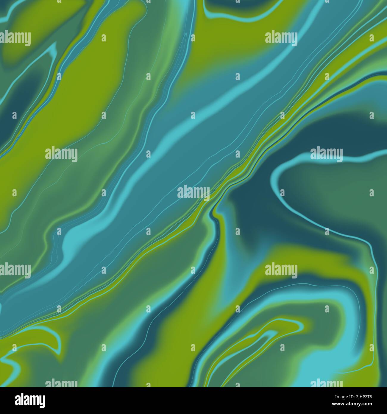 Abstract background with green and blue color. Overflows and paint