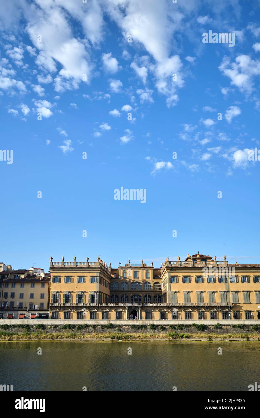 River Arno and Lungarno degli Acciaiuoli Florence Stock Photo